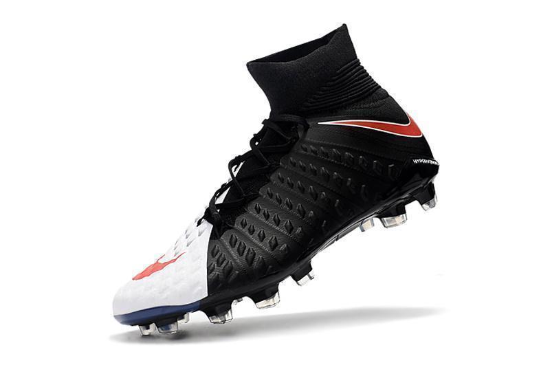 Nike Hypervenom Phantom III DF FG Soccer Cleats Black White Red