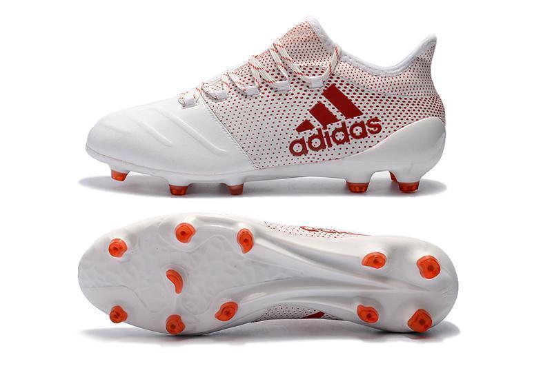 New Adidas X Series Leather FG Soccer Cleats Shoes White Orange