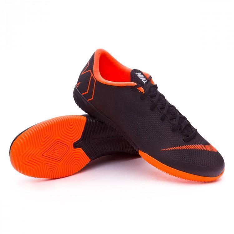 New Nike Mercurial VaporX XII Academy IC Soccer Cleats Shoes Black Orange