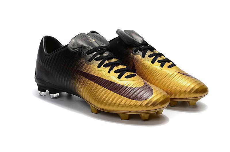 Nike Mercurial Vapor XI FG Soccer Cleats Gold Black