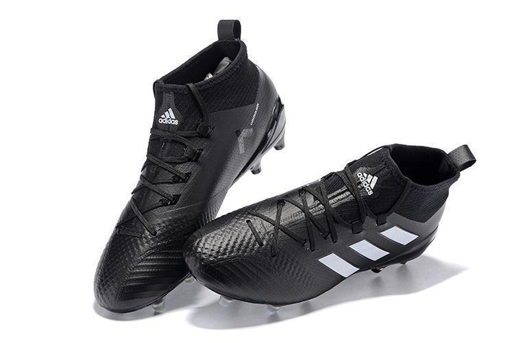 Adidas ACE 17.1 Primeknit Soccer Cleats CoreBlack White Night Metallic