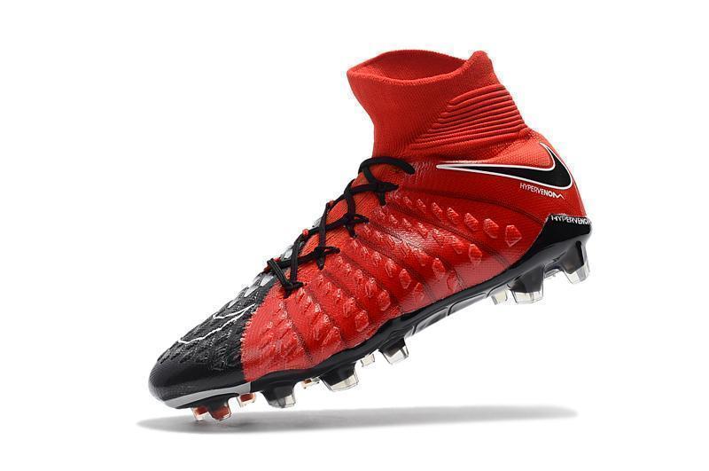 Nike Hypervenom Phantom III DF FG Soccer Cleats Fire Red Black