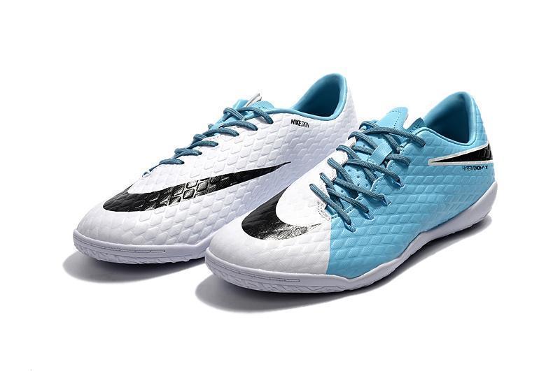 New Nike Hypervenom Phelon III IC Soccer Cleats Shoes Sky Blue White Black