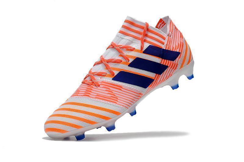 New Adidas Nemeziz Messi 17+ 360 Agility FG Soccer Cleats Shoes White Orange Blue