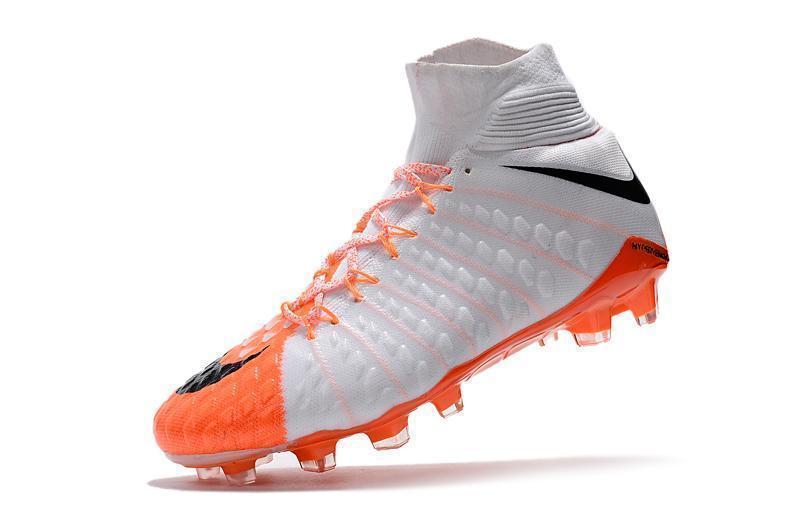 Nike Hypervenom Phantom III DF FG Soccer Cleats White Orange Black