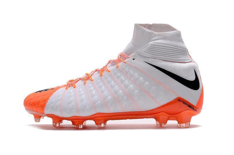 Nike Hypervenom Phantom III DF FG Soccer Cleats White Orange Black