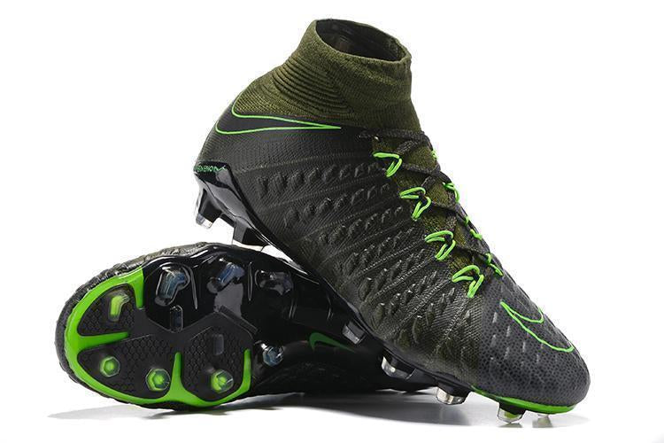 Nike Hypervenom Phantom III DF FG Soccer Cleats Grey Green Black