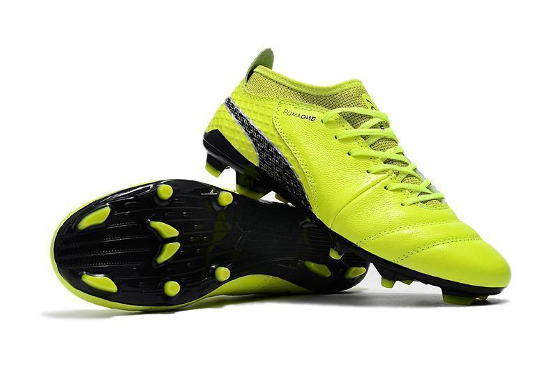 PUMA ONE 17.1 FG Soccer Cleats Electric Green Black